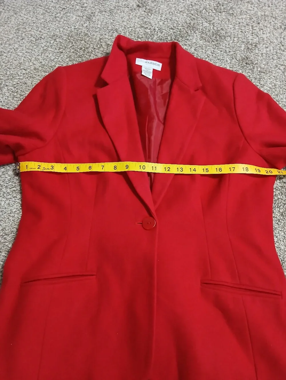 Sag Harbor Red Single-Button Blazer 100%  Wool. - Picture 10 of 15